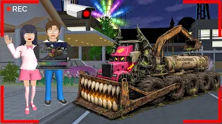 Yuta Mio Panik CCTV Merekam MONSTER DOZER MACK TRUCK EATER di Kota Sakura 😱 Sakura School Simulator