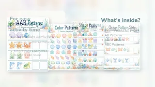 Whale Tail Patterns Pattern Worksheets Printable PDF Etsy 10