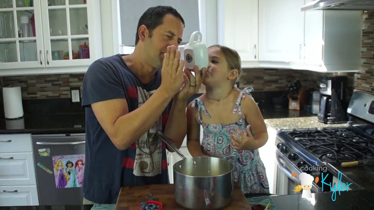 How to make Homemade RED, WHITE, and BLUE ICE CREAM with fresh fruit!