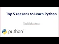 top 5 reasons to learn python