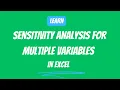 15 1 Sensitivity Analysis for multiple variables in Excel