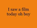 The Beatles - A day in the life (with Lyrics)
