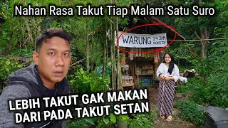 KAGET...!! nekad buka warung 24 jam nonstop sendirian di hutan angker ada wanita pemberani