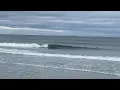 surf at North Hampton beach NH at the wall