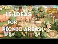 15 Ideas for Picnic Areas Animal Crossing New Horizons
