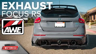 The Focus RS Gets ROWDY AWE Touring Exhaust Stainless Works Downpipe