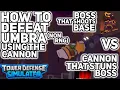 How to beat Umbra - Night 4 - Using Cannon - Solar Event - Tower Defense Simulator