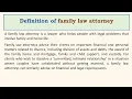 Family law attorney definition