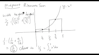 Midpoint Rule for Riemann Sums
