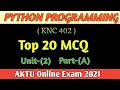 Python programming KNC 402 Unit - 2 part