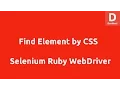 Selenium Ruby Find Element by CSS Selector