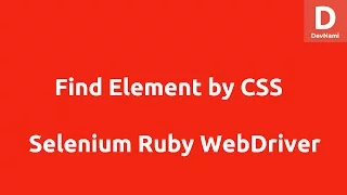 Selenium Ruby Find Element by CSS Selector