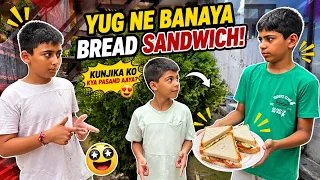Yug ne bnaya Bread sandwich #vayuranashorts #foodvlog #trendingvlog #newvlog