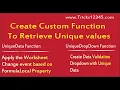 Excel VBA Macros Create Custom Function To Remove Duplicates Add Unique Values To Data Validation