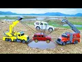 Download Lagu Mercedes G-Wagon Car Mustang GT Car Accident Deep Mud Well Pulling Out Truck JCB Crane Car ? CS Toy