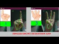 Finger count detection using opencv-python and mediapipe