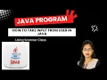 how to get input string from user in Java