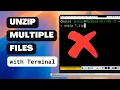 How to extract multiple zip files with unzip command line