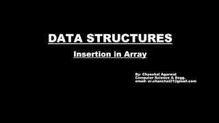 Insertion in Array - C Code