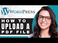 How to Upload a PDF File to WordPress WordPress Tutorial 2025