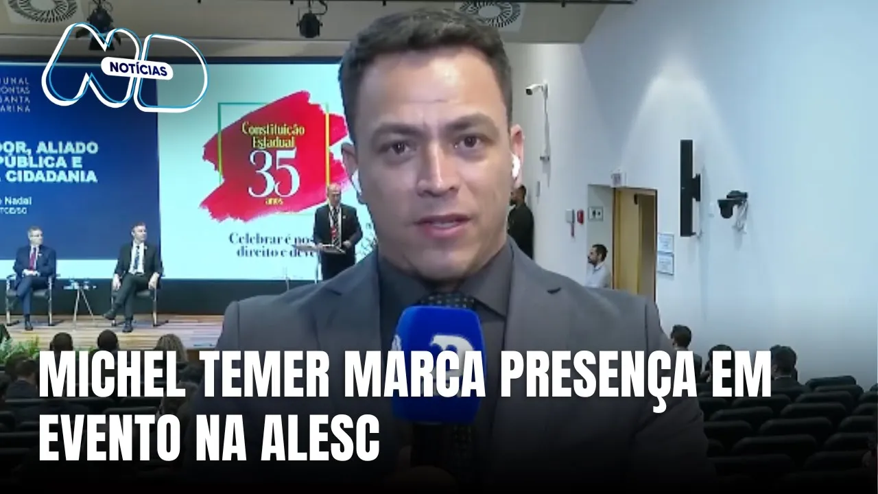 Ex-presidente Michel Temer participa de comemoração à Constituição Catarinense na Alesc