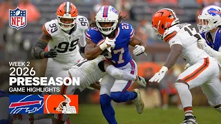 Buffalo Bills vs Cleveland Browns 2026 Preseason Week 2