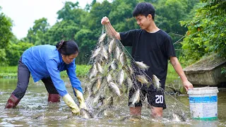 Huge Fish Harvest & Delicious Cooking | Peaceful Life in Rural Vietnam | @AmThucMeLam