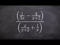 Simplifying a complex fraction by eliminating all of the fractions with the LCD