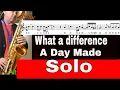 Download Lagu *What a difference a Day makes* Saxophon Solo Tenor Sax Alto Sax Backingtrack Noten sheets Partitura