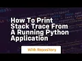 How to print stack trace from a running python application