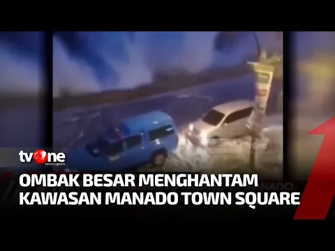 Detik-detik Kendaraan Nyaris Tersapu Akibat Gelombang Pasang