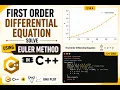 Solve First Order Differential Equation using Euler Method in C Plot in GNU plot