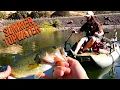 Topwater Bass Action on my Wilderness SE Pontoon WA State Pontoon Bass Fishing