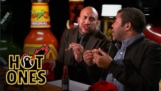 key u0026 peele lose their minds eating spicy wings hot ones