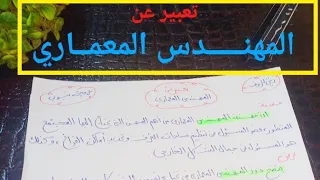 موضوع تعبير عن المهندس المعماري 