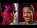 Freema Agyeman Slimed Gunged Behind the scenes