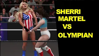glow 1985 sherri martel vs the olympian
