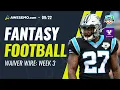WEEK 3 WAIVER WIRE FANTASY FOOTBALL PICKUPS DROPS