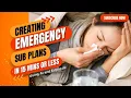 Creating Emergency Sub Plans in 15 Minutes or Less with AI