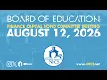NHCS Board of Ed Finance Capital Bond Committee Meeting August 12th 2026