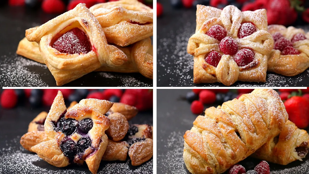 Puff pastry, also known as pâte feuilletée, is a flaky light pastry containing several layers of but. 