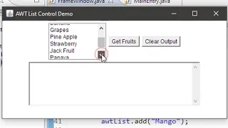 Java AWT Multi Select List Control Example Java AWT Tutorial