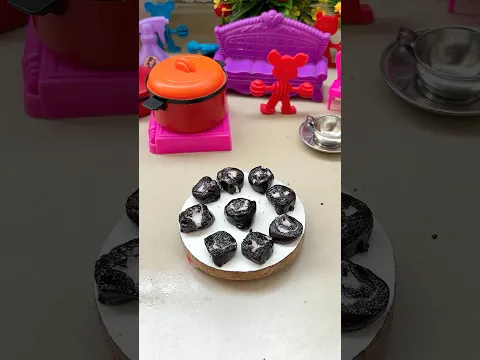BTS Oreo roll 😋#miniature #mini #Oreo roll  🍰 #minicook #youtubeshorts