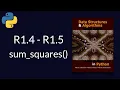 Solution to Data Structures and Algorithms in Python R1 4 - R1 5 sum