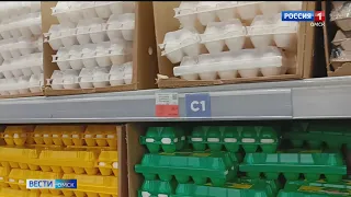 В Омске ажиотаж на недорогие куриные яйца
