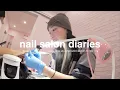 life as a salon owner in nyc cute nail sets I did filming content hectic work days