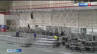 В Омске на «Красной звезде» заканчивают монтаж огромной 30-метровой модели Крымского моста