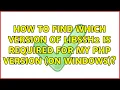 How to find which version of libssh2 is required for my php version on Windows
