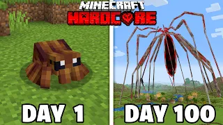 I Survived 100 Days as ARACHNOPHOBIA in Minecraft