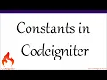 Constants in CodeIgniter Define keyword Reserved Names
